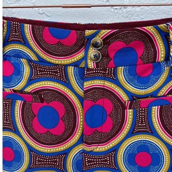 Anthropologie Womens The Essential Slim Printed Trousers Multicolor Size 6 - Picture 13 of 15